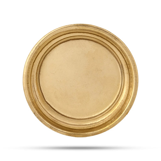 Brass Plate - 3 inches | Serving plate / Halwa plate / Thali Plate/ Brass Pooja Plate for Home - Pooja Plate & Tray