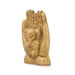 Hand Ganesh Murti - 1 x 1 Inch | Antique Brass Idol/ Vinayagar Statue/ Ganapati Idol for Pooja/ 20 Gms Approx - Brass Murties