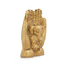 Hand Ganesh Murti - 1 x 1 Inch | Antique Brass Idol/ Vinayagar Statue/ Ganapati Idol for Pooja/ 20 Gms Approx - Brass Murties