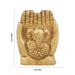 Hand Ganesh Murti - 1 x 1 Inch | Antique Brass Idol/ Vinayagar Statue/ Ganapati Idol for Pooja/ 20 Gms Approx - Brass Murties