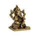 Ganesh Murti Sitting On Base - 3 x 2.25 Inches | Antique Brass Idol/ Ganpati Murti For Home Pooja - Brass Murties