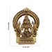 Lakshmi Statue with Arch - 3.5 x 2.5 Inches | Antique Brass Idol/ Laxmi Idol for Pooja/ 250 Gms Approx - Brass Murties