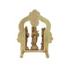 Ram Darbar Murti with Arch - 4 x 3 Inches | Antique Brass Idol/ Ram Darbar Idol for Pooja/ 260 Gms Approx - Brass Murties