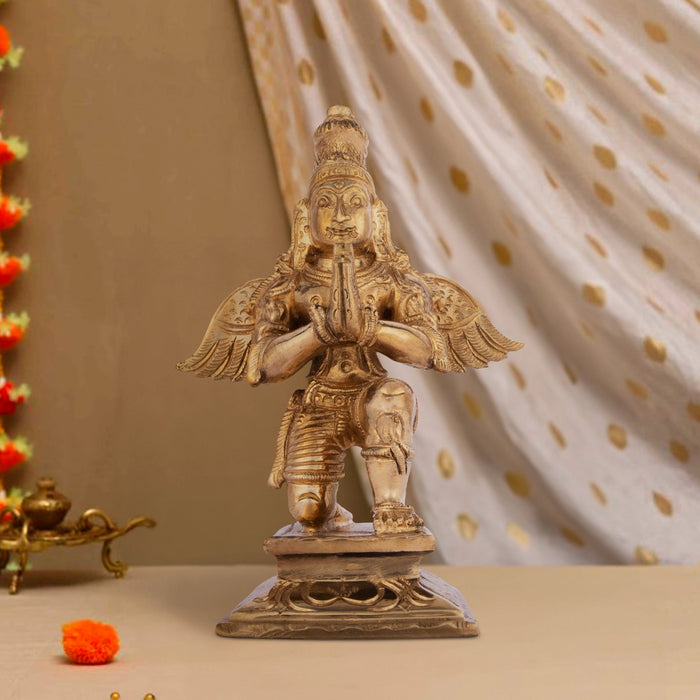 Garuda Statue - 6 Inches | Panchaloha Statue/ Garuda Idol/ Garuda Murti for Pooja/ 1 Kgs Approx