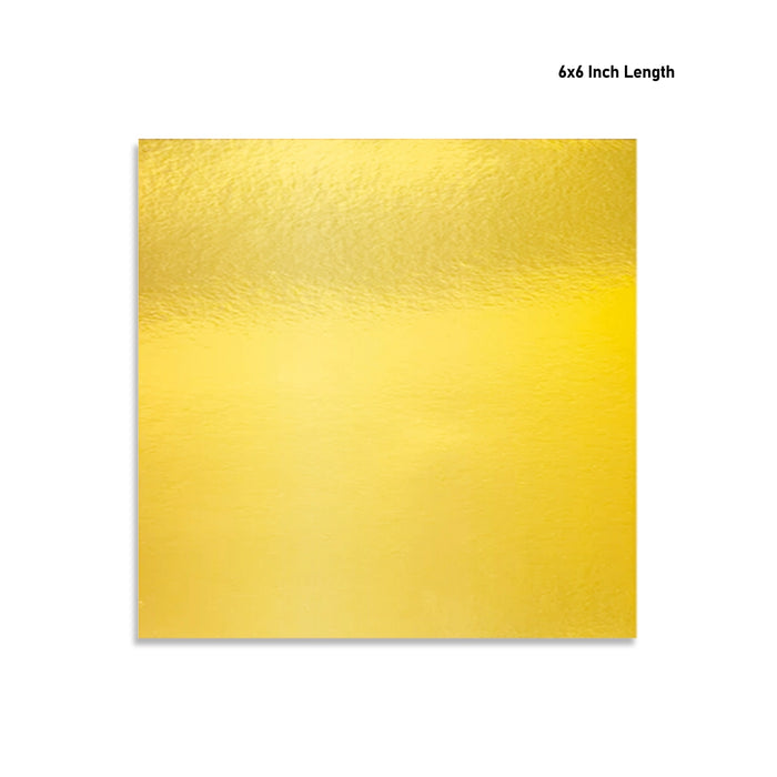 Brass Yantra Sheet - 6 X 6 Inches | Brass Plain Yantra Sheet/ Brass Sheet For Yantra Writing And Pooja Purpose - Maha Meru & Yantra