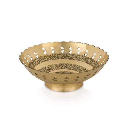 Brass Bowl With Base - 2 x 5.75 Inches | Pooja Bowl/ Brass Katora/ Puja Bowl/ Pooja Cup for Home/ 160 Gms Approx - Bowls