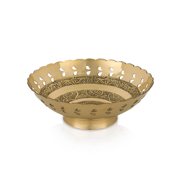 Brass Bowl With Base - 2 x 5.75 Inches | Pooja Bowl/ Brass Katora/ Puja Bowl/ Pooja Cup for Home/ 160 Gms Approx - Bowls