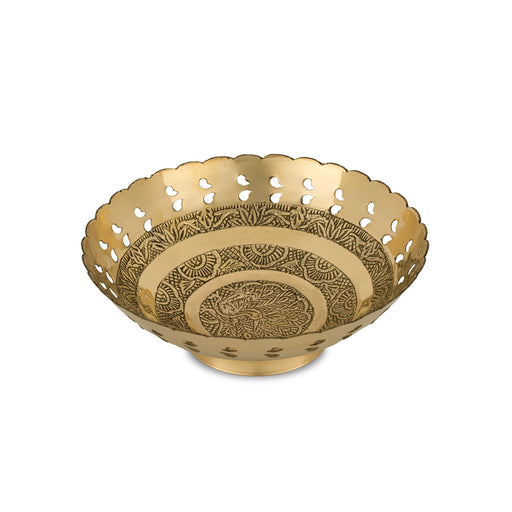 Brass Bowl With Base - 2 x 5.75 Inches | Pooja Bowl/ Brass Katora/ Puja Bowl/ Pooja Cup for Home/ 160 Gms Approx - Bowls