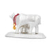 Cow With Calf Idol With Base - 2.5 x 3.5 Inches | White Metal Kamdhenu Cow And Calf Statue for Home Decor - Table Stand Accessories