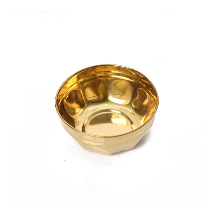 Brass Bowl - 1.5 x 3 Inches | Pooja Cup/ Brass Cup/ Pooja Bowl for Home - Bowls