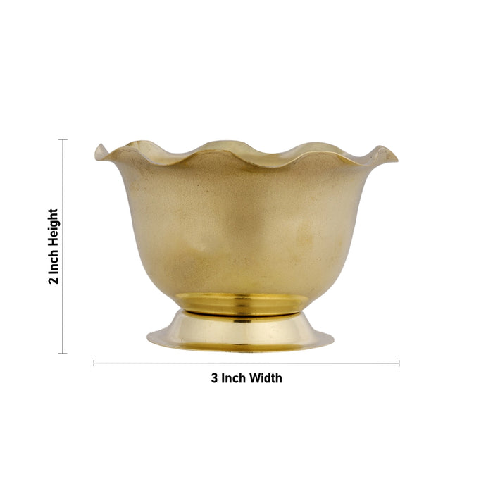 Brass Bowl - 2 x 3 Inches | Puja Bowl / Brass Cup / Chandan Cup for Home & Pooja Decor
