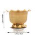 Brass Bowl With Base - 2.25 x 3.75 Inches | Pooja Bowl/ Brass Cup/ Chandan Cup for Home - Bowls