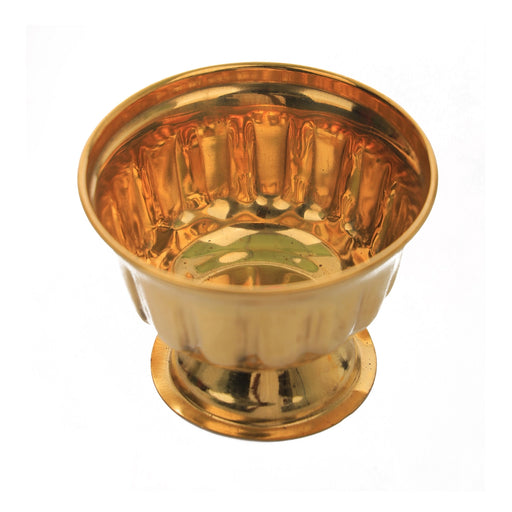 Chandan Cup - 2.75 x 3.5 Inches | Brass Cup/ Bela Patla Design Brass Bowl/ 50 Gms Approx - Bowls