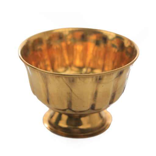 Chandan Cup - 2.5 x 7 Inches | Brass Cup/ Bela Patla Design Brass Bowl/ 60 Gms Approx - Bowls