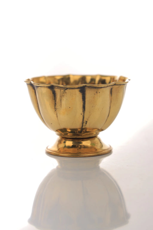 Chandan Cup - 2 x 3 Inches | Brass Cup/ Lotus Design Brass Bowl/ 30 Gms Approx - Bowls