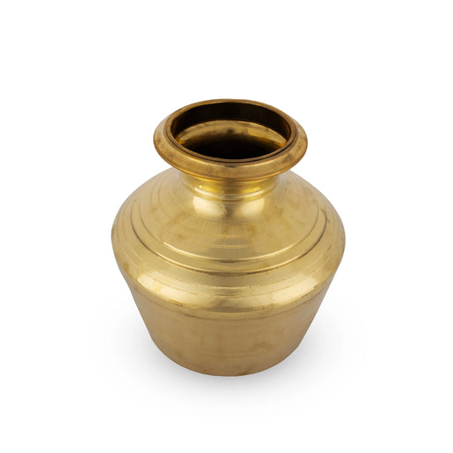 Kalasa Kudam - 7.25 x 7 Inches | Brass Kudam/ Handi/ Theertha Kudam for Pooja - Kalash & Pooja Lota