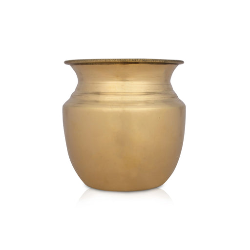 Brass Lota - 4.25 x 4.25 Inches | Kalash/ Pooja Pot/ Chombu for Home/ 204 Gms Approx - Kalash & Pooja Lota