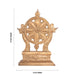 Vishnu Chakra with base - 8 x 6 Inches | Panchaloha Statue / Vishnu Chakram for Pooja - Panchaloha Murties