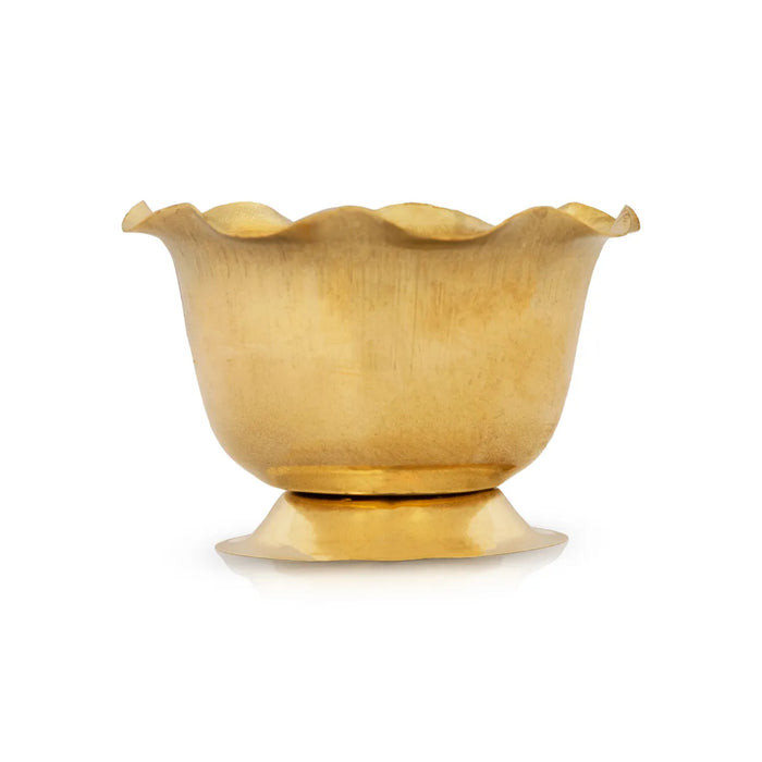 Chandan Cup With Base – 1.5 X 2.5 Inches | Brass Kinnam / Pooja Cup / Small Brass Bowl For Temple Use