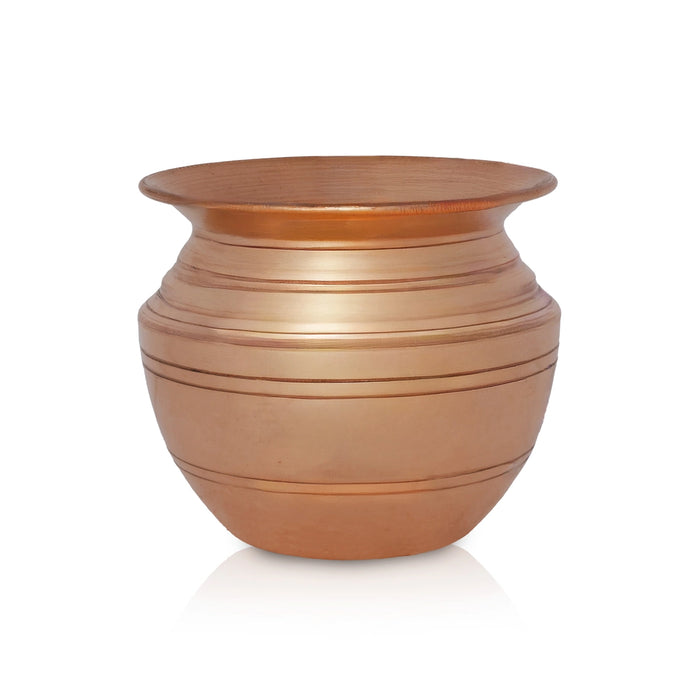 Lota - 3.5 x 4 Inches | Copper Chombu/ Kalash Pot / Kalasam for Pooja