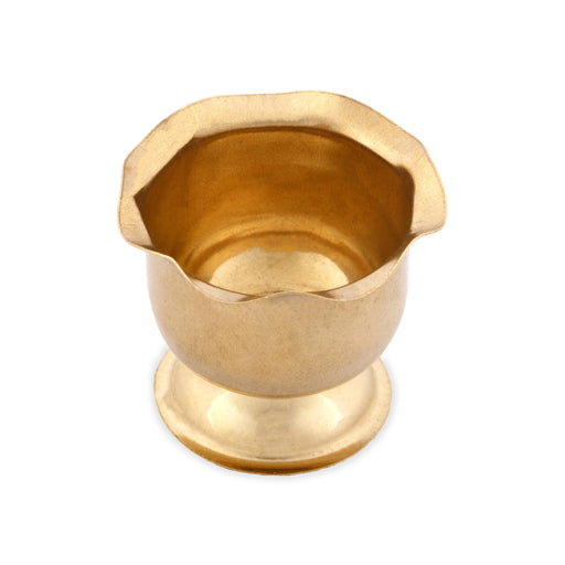 Brass Cup - 1.5 x 1.75 Inches | Brass Bowl/ Chandan Cup for Pooja/ 15 Gms Approx - Bowls