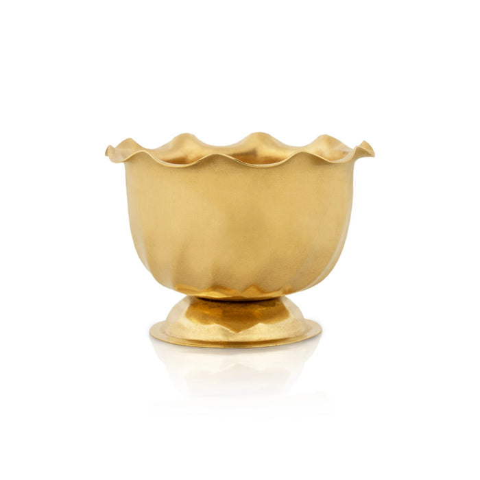 Brass Bowl With Base - 1.5 x 2 Inches | Chandan Cup/ Brass Cup/ Pooja Bowl for Pooja/ 20 Gms Approx - Bowls