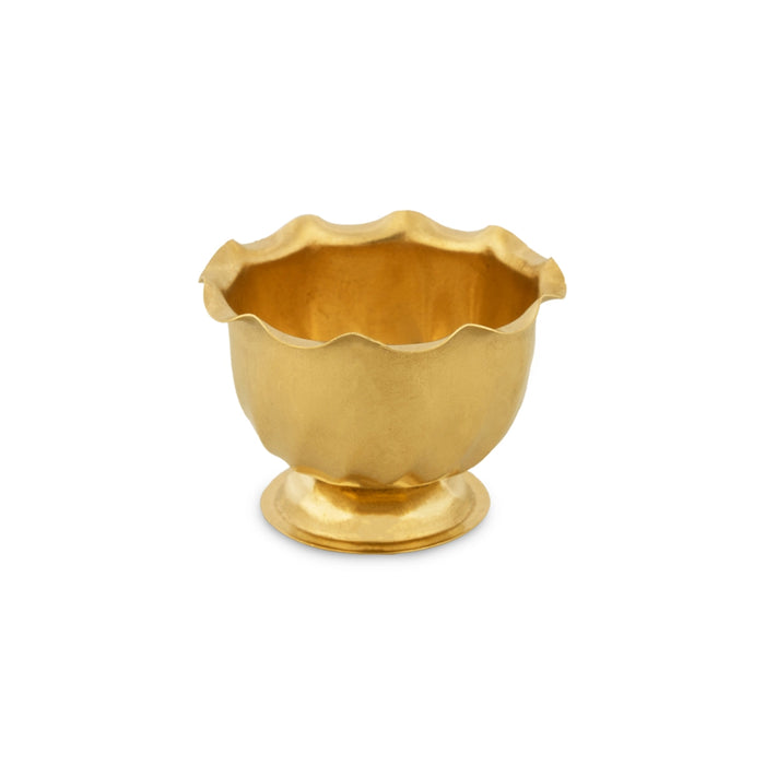 Brass Bowl With Base - 1.5 x 2 Inches | Chandan Cup/ Brass Cup/ Pooja Bowl for Pooja/ 20 Gms Approx - Bowls