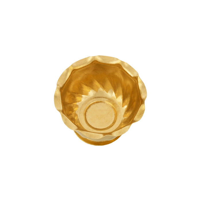 Brass Bowl With Base - 1.5 x 2 Inches | Chandan Cup/ Brass Cup/ Pooja Bowl for Pooja/ 20 Gms Approx - Bowls