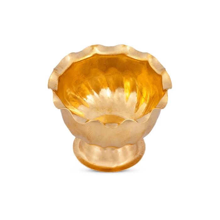 Chandan Cup - 2 x 2.5 Inches | Brass Bowl/ Brass Cup for Pooja/ 22 Gms Approx - Bowls
