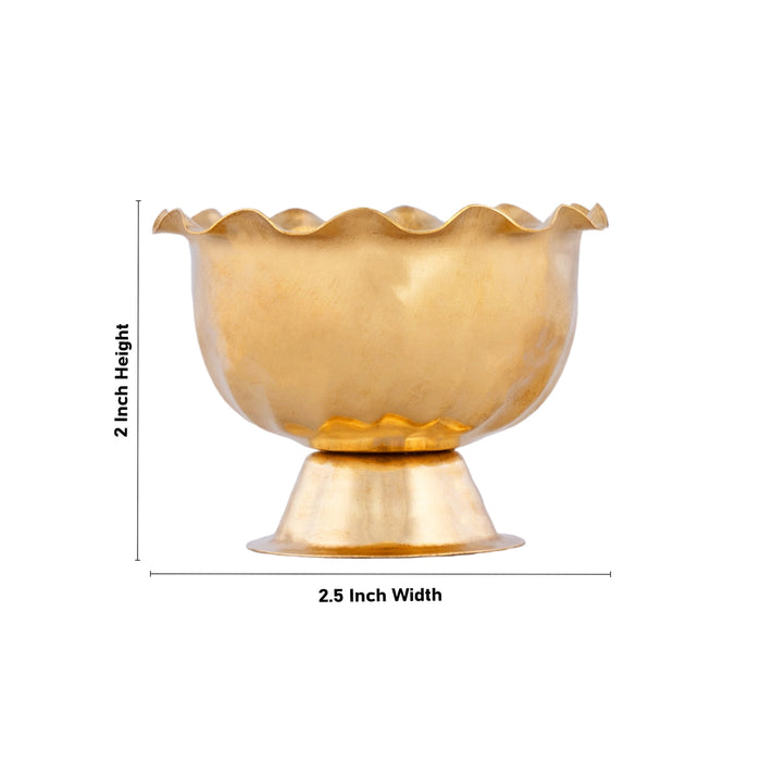 Chandan Cup - 2 x 2.5 Inches | Brass Bowl/ Brass Cup for Pooja/ 22 Gms Approx - Bowls