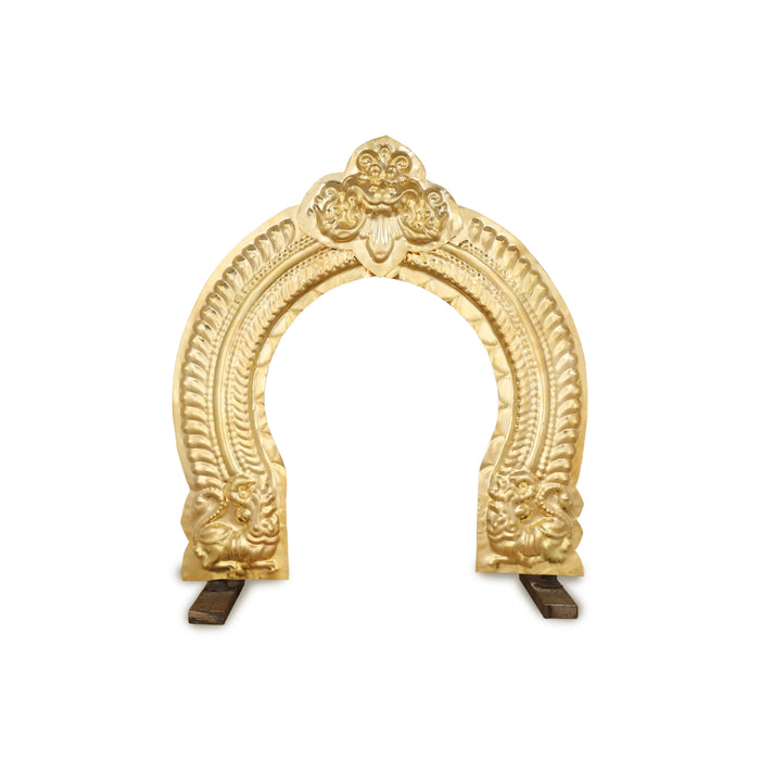 Thiruvachi - 14 x 13 Inches | Brass Temple Prabhavali/ Brass Arch for Deity - Deity Accessories