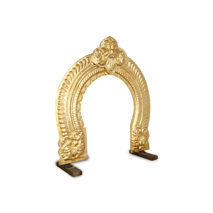 Thiruvachi - 14 x 13 Inches | Brass Temple Prabhavali/ Brass Arch for Deity - Deity Accessories