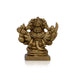 Panchmukhi Hanuman Murti - 3 X 2.5 Inches | Antique Brass Idol/ Sitting 5 Face Anjaneya Statue For Protection - Brass Murties