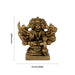 Panchmukhi Hanuman Murti - 3 X 2.5 Inches | Antique Brass Idol/ Sitting 5 Face Anjaneya Statue For Protection - Brass Murties