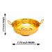 Brass Uruli - 2.75 x 7.75 Inches | Flower Pot With Handle/ Brass Urli for Pooja/ 240 Gms Approx - Uruli & Flower Pot