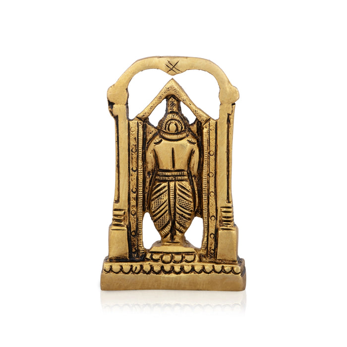 Balaji Murti - 3 x 2 Inches | Antique Brass Idol/ Standing Balaji Idol for Pooja/ 180 Gms Approx