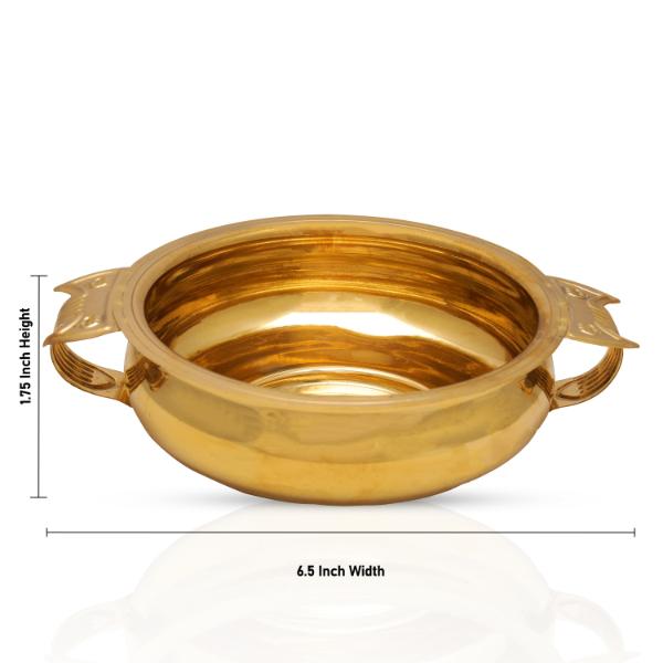 Brass Urli - 1.75 x 6.5 Inches | Uruli/ Brass Bowl/ Flower Pot for Home