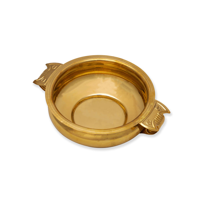 Brass Urli - 2.5 x 6.5 Inches | Uruli/ Brass Bowl/ Flower Pot for Home
