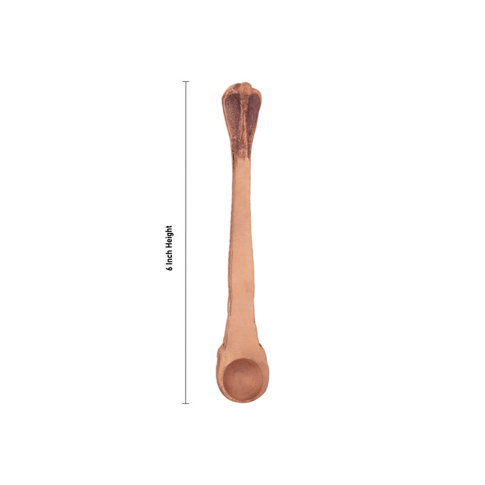 Achmani Spoon - 6 Inches | Copper Nagam Handle Uddharani / Pali Spoon for Home & Pooja - Panchapatra & Uddarani