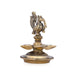 5 Face Brass Lamp With Base - 6.5 x 5 Inches | Antique Polish Annapakshi Design Brass Vilakku for Pooja - 5 Faced lamp