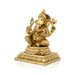 Ganesh Murti Sitting On Chowki - 6 x 4 Inches | Antique Brass Idol/ Ganpati Murti for Pooja/ 1.970 Kgs - Brass Murties