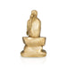 Saibaba Statue - 12 x 7 Inches | Antique Brass Saibaba Idol / Saibaba Sitting Murti/ Sai Baba Vigraham - Brass Murties