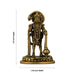 Anjaneya Statue Standing On Base - 4.5 X 1.75 Inches | Antique Brass Idol/ Hanuman Statue Mandi For Pooja - Brass Murties
