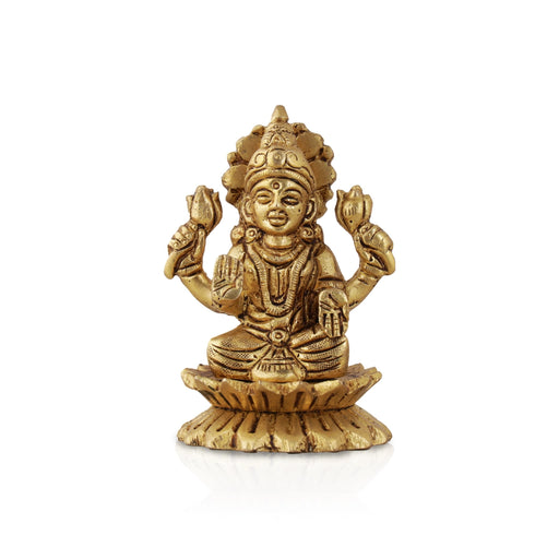 Laxmi Murti  - 3 x 2 Inches |  Brass Idol/ Lakshmi Idol/ Lakshmi Murti/ Lakshmi Statue for Pooja - Brass Murties