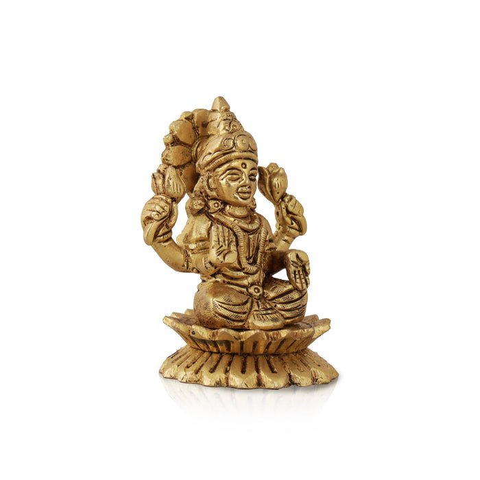 Laxmi Murti  - 3 x 2 Inches |  Brass Idol/ Lakshmi Idol/ Lakshmi Murti/ Lakshmi Statue for Pooja - Brass Murties