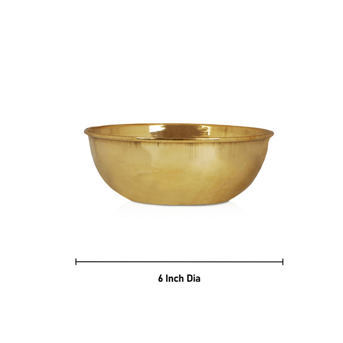 Brass Cup - 6 Inches | Pooja Cup/ Brass Bowl/ Brass Vessel for Home - Bowls