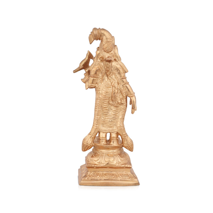 Andal Idol - 6 x 2 Inches | Panchaloha Statue/ Andal Vigraham for Pooja/ 500 Gms Approx - Panchaloha Murties
