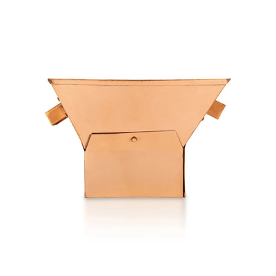 Havan Kund With Stand - 8 X 4.5 Inches | Copper Agnihotra/ Hawan Kund With Handle For Yajna And Homam