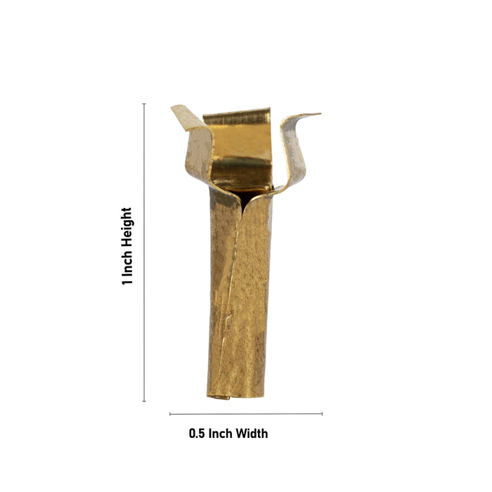 Brass Thiri Holder - 1 x 0.5 Inches | Thiri Stand/ Vilakku Thiri Holder for Lamp - Lamp Stands & Accessories