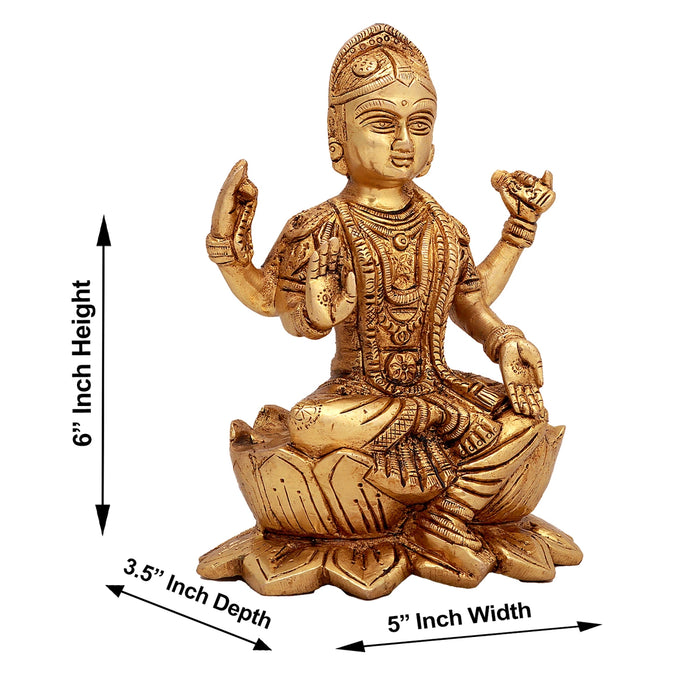 Bala Tripura Sundari Idol - 6 x 5 Inches | Brass Statue/ Bala Tripura Sundari Statue/ Balambigai Statue for Pooja - Brass Murties